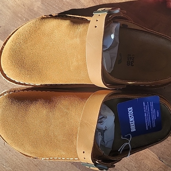 Birkenstock Shoes - NIB Birkenstick Lutry Premium Suede Mink Womens Sz 38 US 7.0 Narrow.